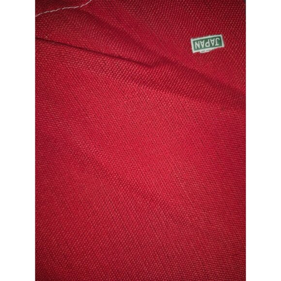 Vintage Mcm Red Christmas Tree Skirt With Santa Snowman Appliques - Picture 9 of 10